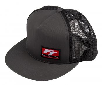 photo of #SP434 Factory Team Logo Trucker Hat, flat bill