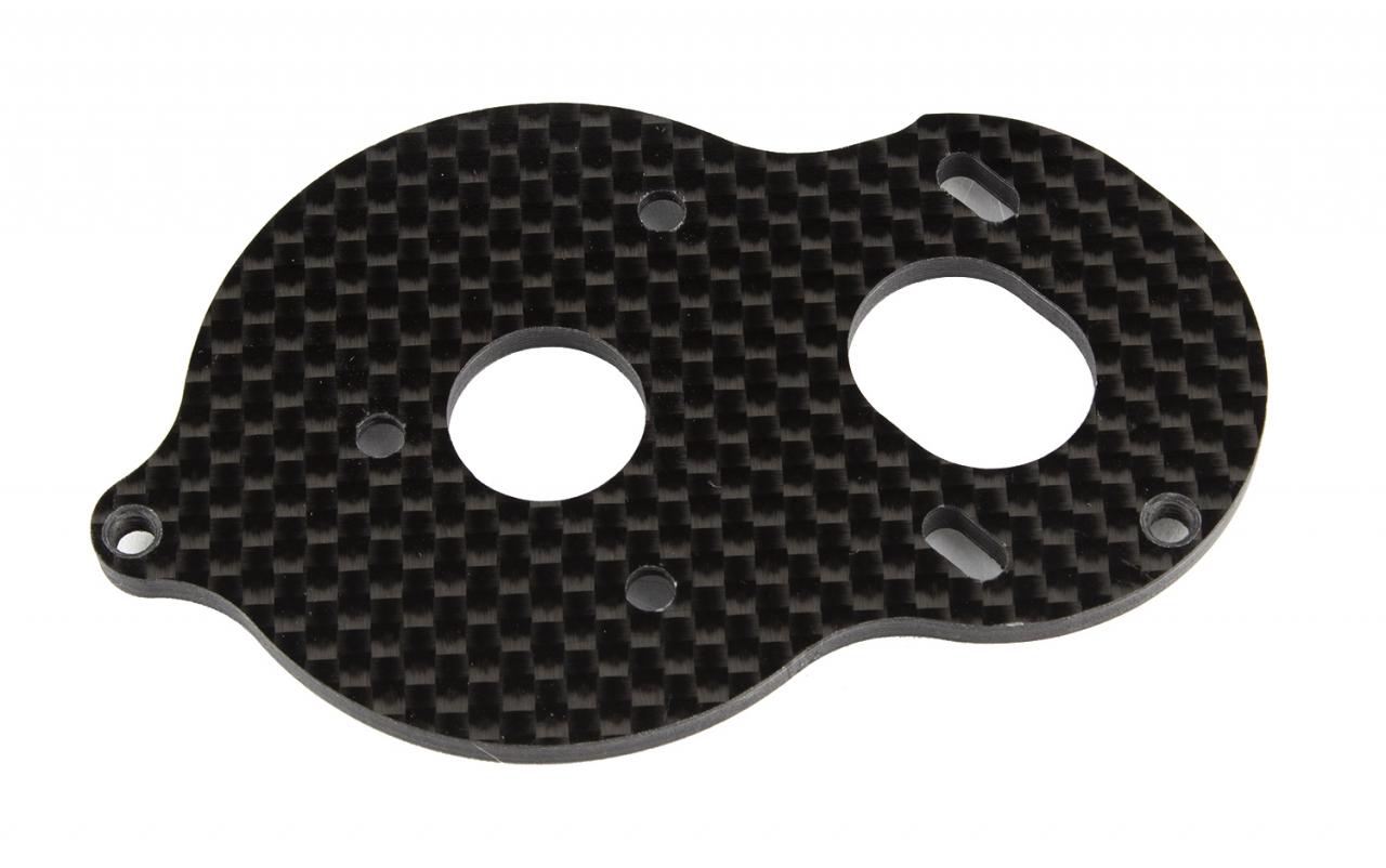 (Pictured: #91787 RC10B6.1 FT Carbon Fiber Standup Motor Plate.)