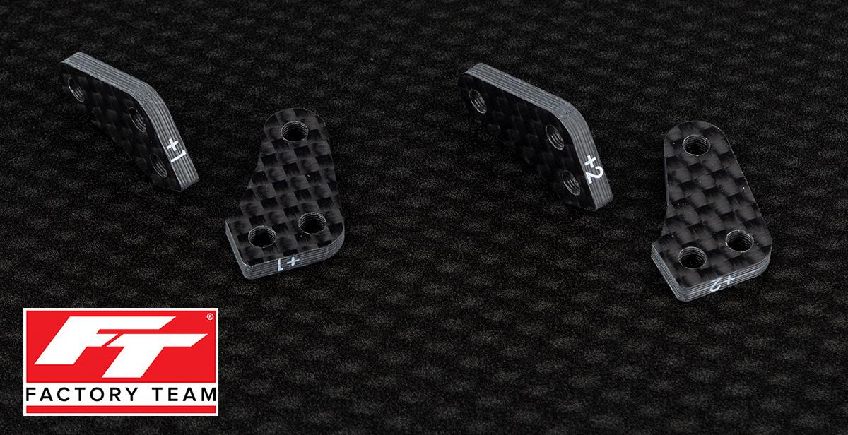 (Pictured: RC10B74 FT Steering Block Arms, #92375 left, #92376 right.)