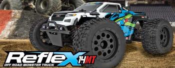 (Pictured: #20174 Reflex 14MT Monster Truck RTR and #20174C LiPo Combo.)