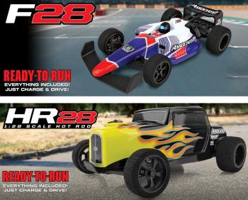 Pictured: F28 Formula RC (top) and HR28 Hot Rod.