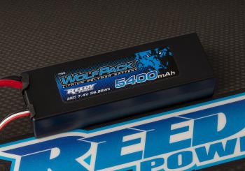 (Pictured: #753 WolfPack LiPo 5400mAh 35C 2S 7.4V with T-plug.)