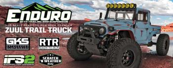 (Pictured: #40127 Enduro Trail Truck, Zuul IFS2 Blue RTR and #40127C LiPo Combo.)