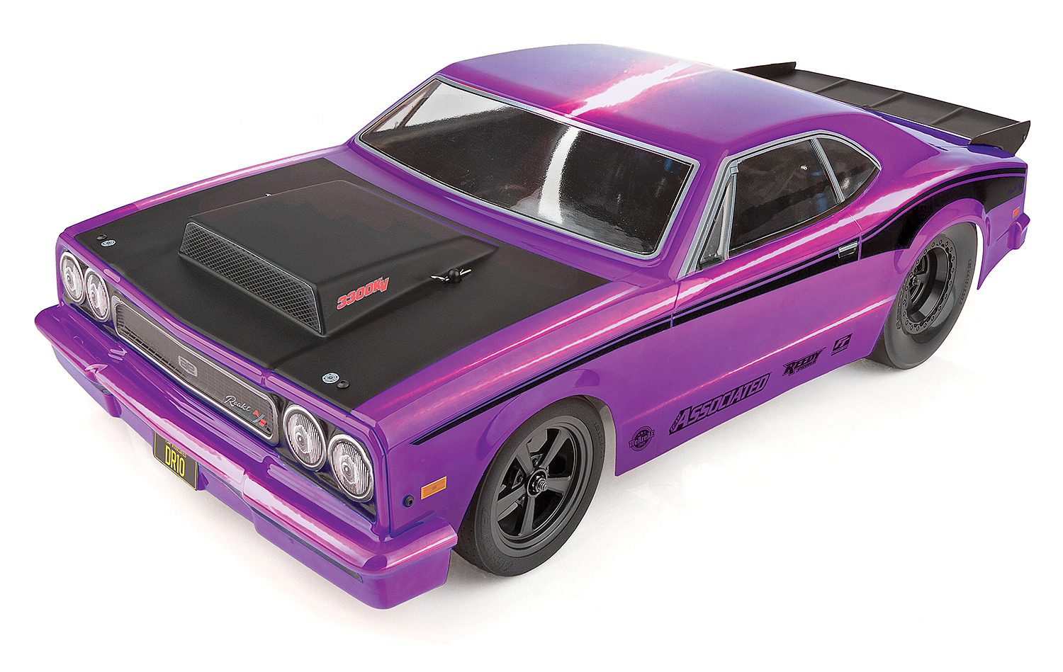 DR10 Drag Race Car RTR, 3S LiPo Combo, purple body