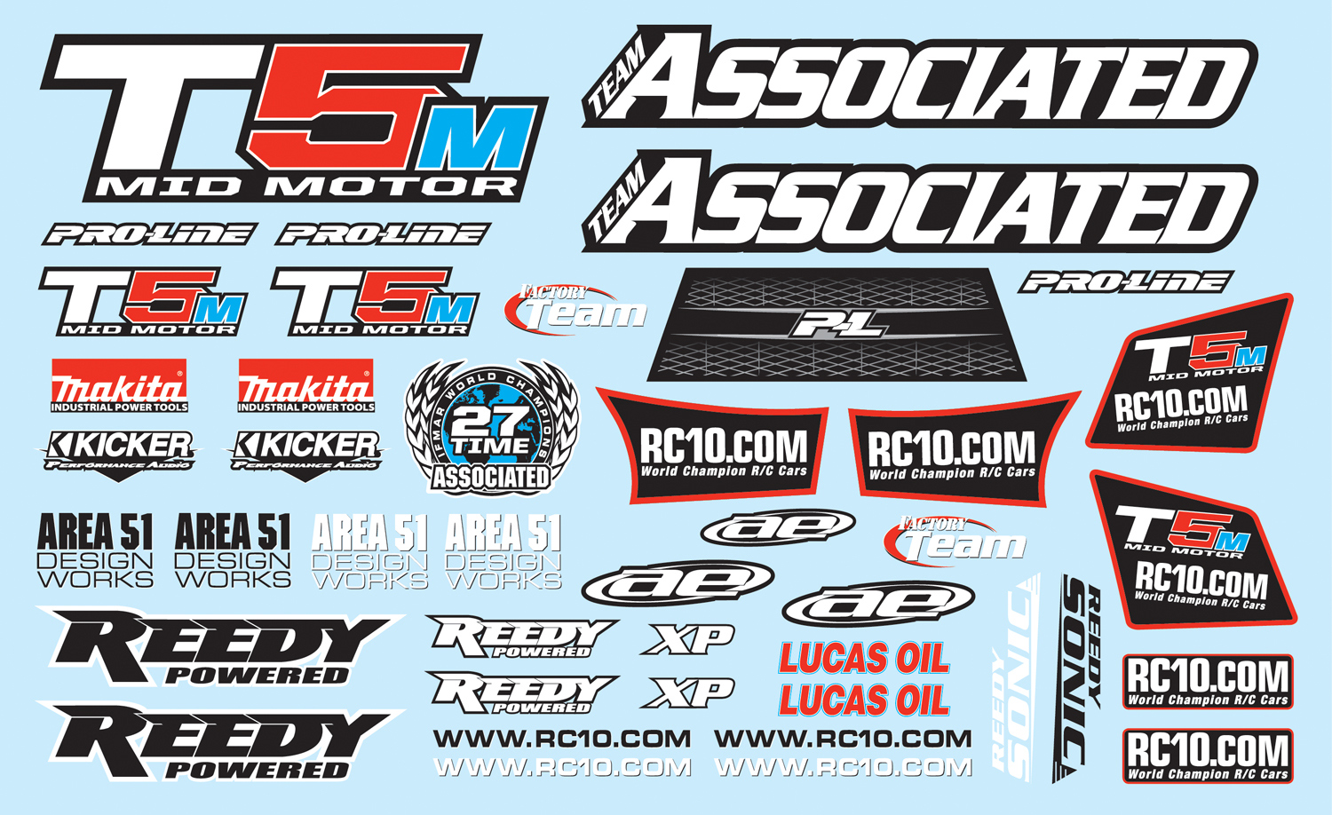 RC10T5M Decal Sheet