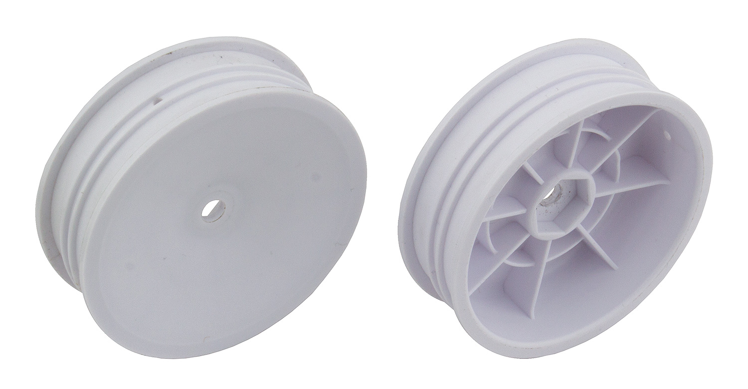 2WD Slim Front Wheels, 2.2 in, 12 mm Hex, white