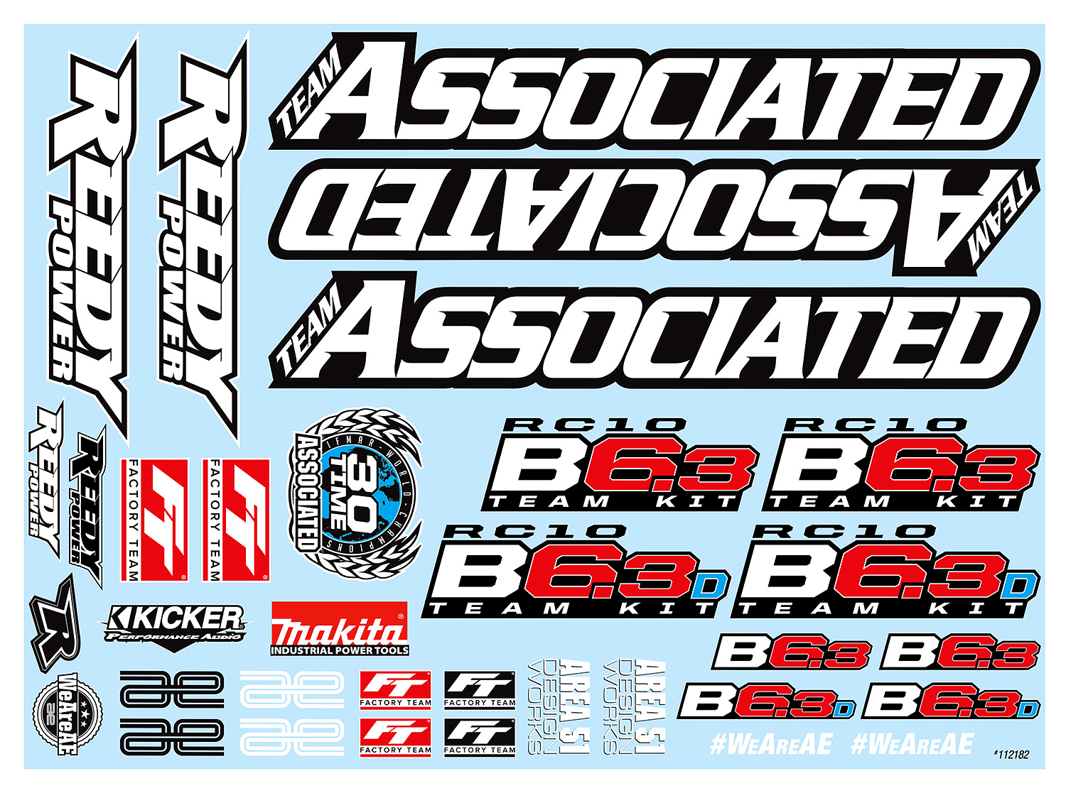 Team Associated 42133 Enduro Element Decal Sheet ASC42133 for sale online