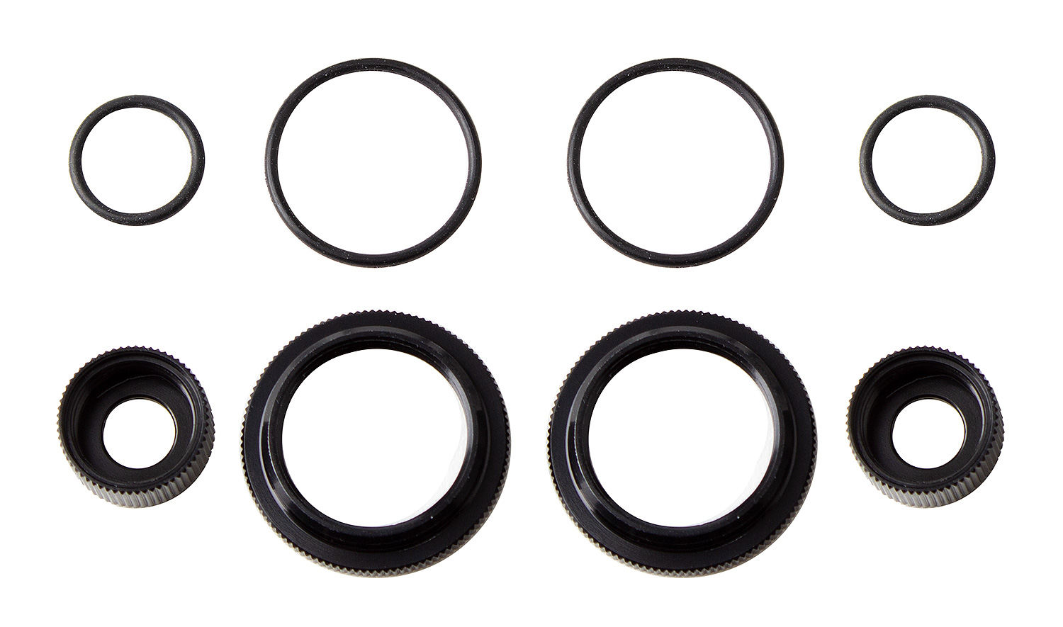 12mm Shock Collar and Seal Retainer Set, black