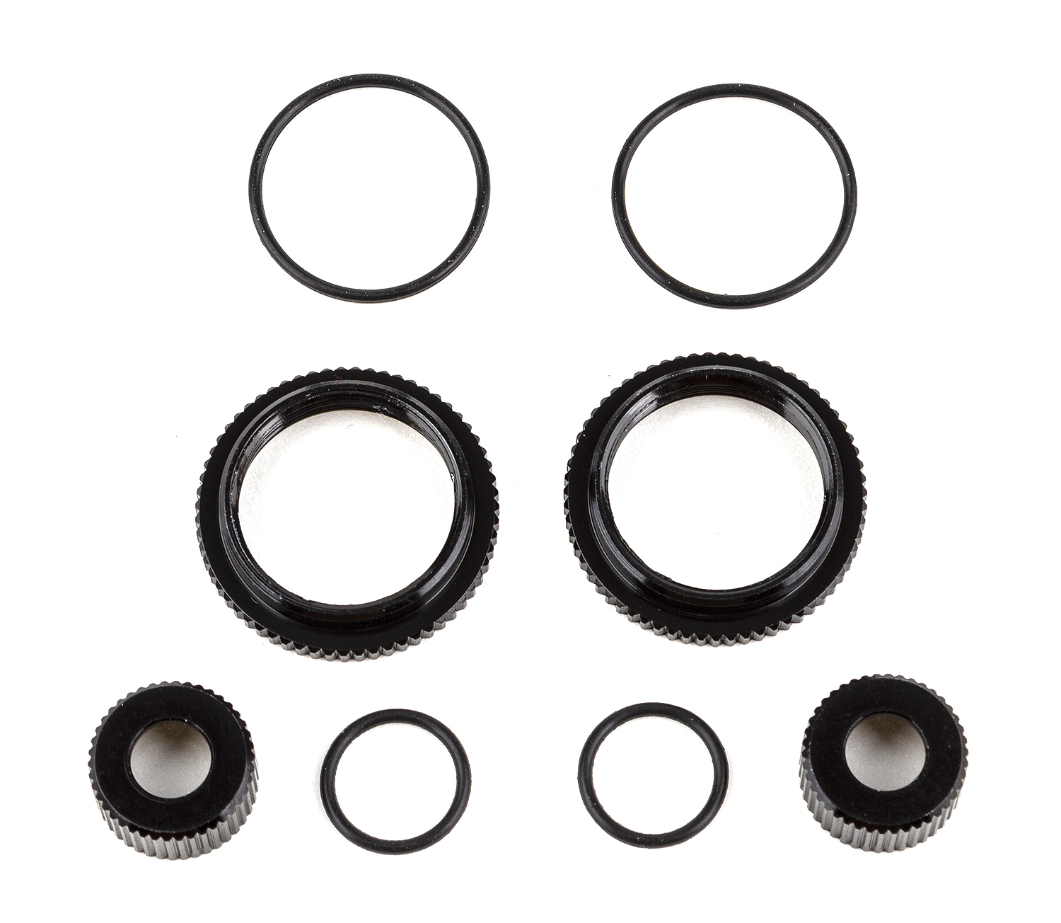 13mm Shock Collar and Seal Retainer Set, black aluminum